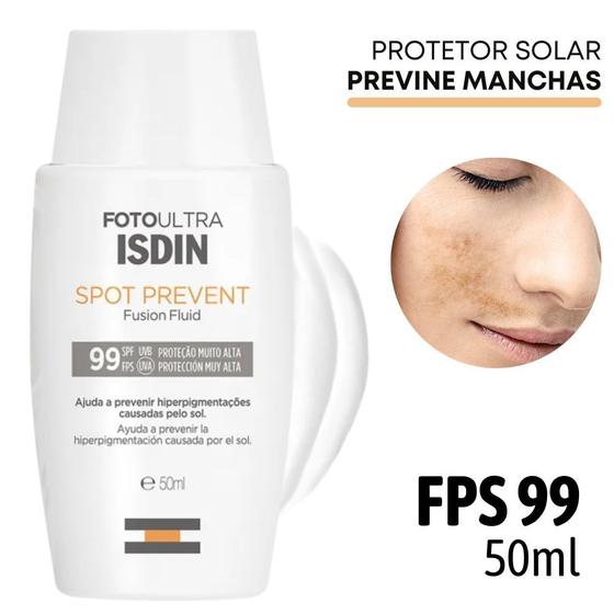 Imagem de Protetor Solar Facial Sem Cor Isdin  SPOT Prevent FPS 99 50ml Previne Melasma