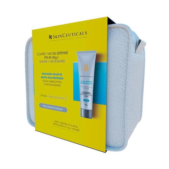 Protetor Solar Facial Skinceuticals UV Oil Defense FPS80 40g + Necessaire Menor preço em Protetor Solar Facial Skinceuticals UV Oil Defense FPS80 40g + Necessaire