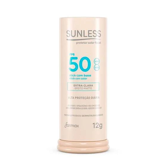 Imagem de Protetor Solar Facial Sunless Stick Com Base Extra Clara 12g