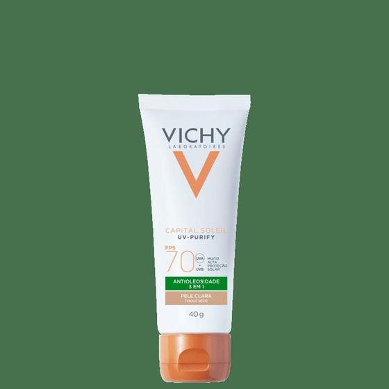 Imagem de Protetor Solar Facial Vichy Purify Cor Clara FPS70 40g