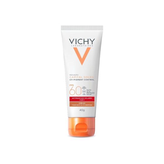 Imagem de Protetor Solar Facial Vichy UV Pigment Control Com Cor 4.0 fps 60 40g