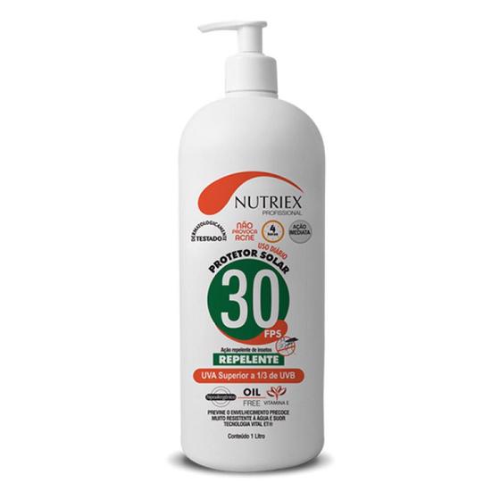 Imagem de Protetor Solar FPS 30 1LT 1/3 UVA Com Repelente Nutriex