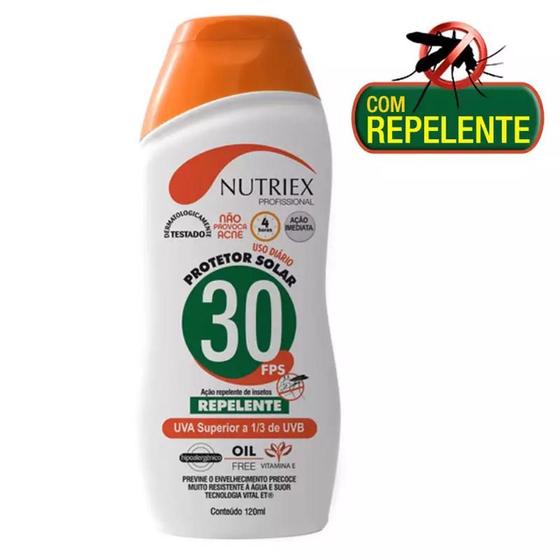 Imagem de Protetor Solar FPS 30 com Repelente 120 ML Bisnaga NUTRIEX