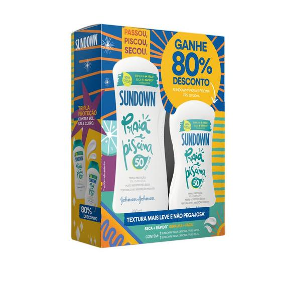 Protetor Solar FPS 50 Sundown Praia e Piscina 200ml e Ganhe 80% de Desconto Protetor FPS 50 120ml Menor preço em Protetor Solar FPS 50 Sundown Praia e Piscina 200ml e Ganhe 80% de Desconto Protetor FPS 50 120ml