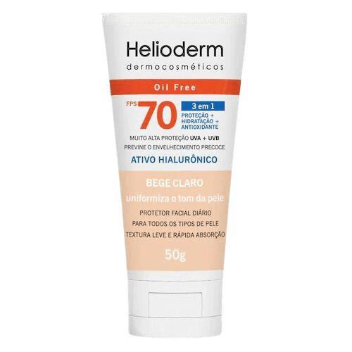 Imagem de Protetor Solar Helioderm Facial FPS 70 Bege Claro 50g