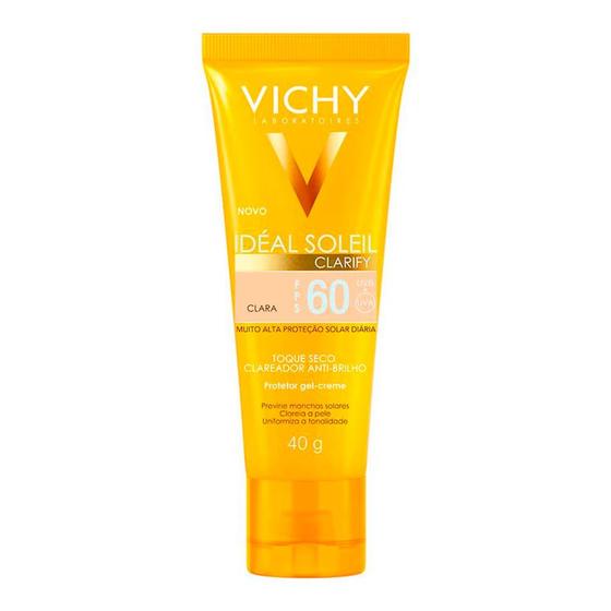 Imagem de Protetor Solar Idéal Soleil Clarify Clara FPS 60 Gel Creme Com Cor 40g