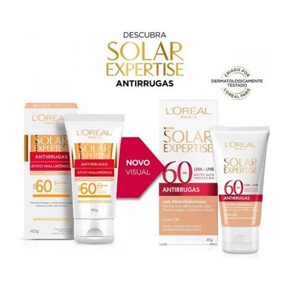 Imagem de Protetor Solar L'Oréal Paris Solar Expertise Antirrugas COM COR FPS 60 40g