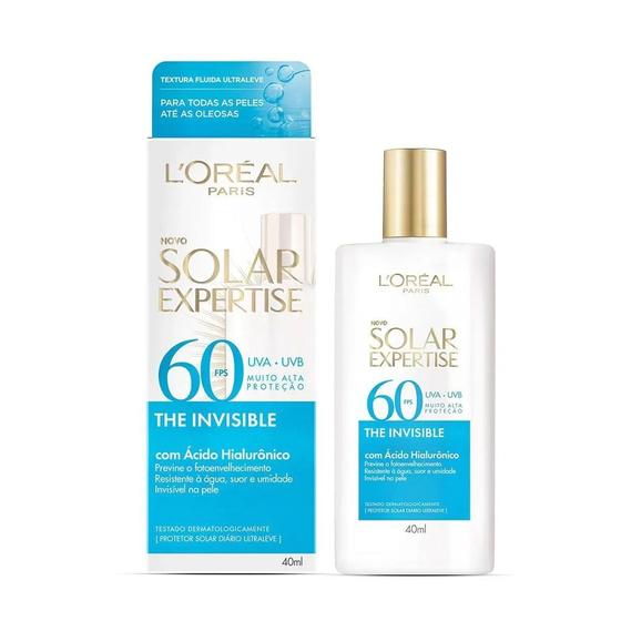 Imagem de Protetor Solar L'Oréal Paris Solar Expertise FPS60 The Invisible Sem Cor 40ml