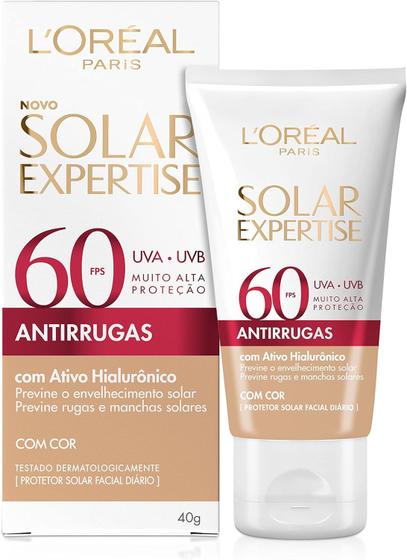 Imagem de Protetor solar loreal expert antirruga fps60 c/cor