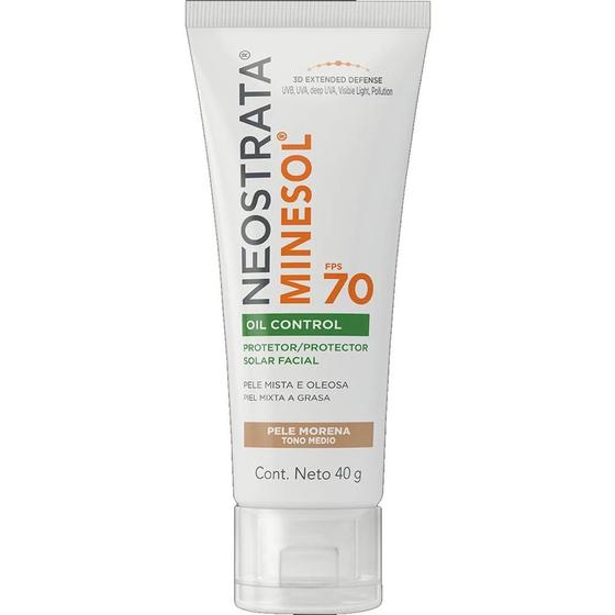 Protetor Solar NeoStrata Minesol FPS 70 Oil Control Facial com Cor Pele