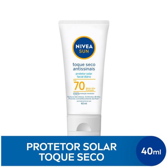 Protetor Solar Nivea Facial Antissinais FPS70 Toque Seco 40ml é boa?
