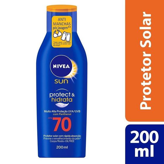 Imagem de Protetor Solar Nivea Sun Protect e Hidrata Fps70 200Ml