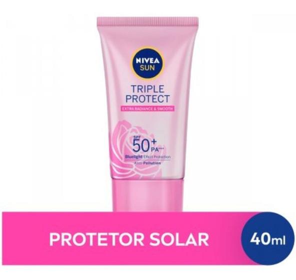 Imagem de Protetor Solar Nivea Sun Tripla Proteção Fps 50 1 Unidade De 40 Ml 40 G