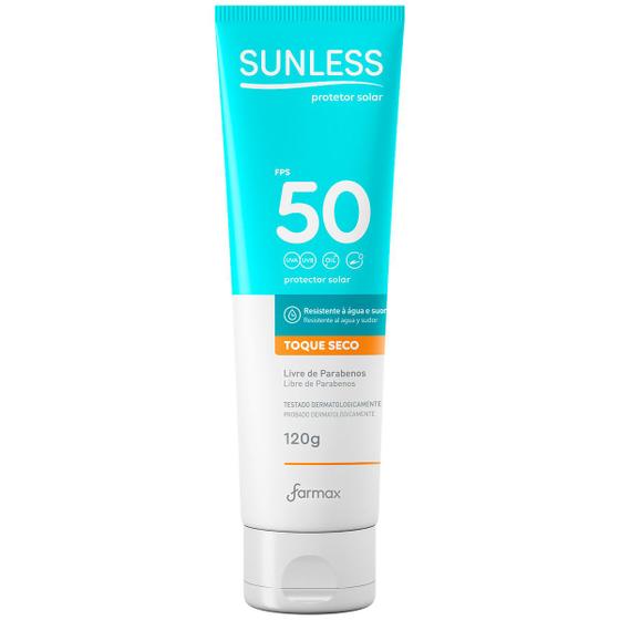 Imagem de Protetor Solar p/ Corpo Sunless Farmax FPS50 120g Toque Seco