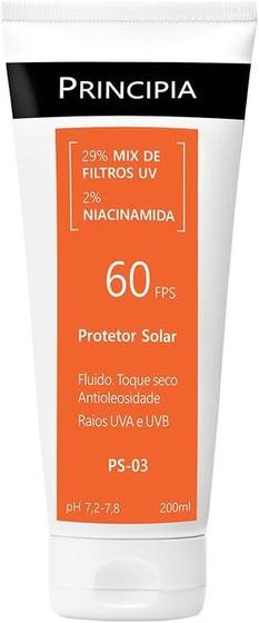 Imagem de Protetor Solar Principia PS-03 FPS60 29% Mix de Filtros UV + 2% Niacinamida - 200ml