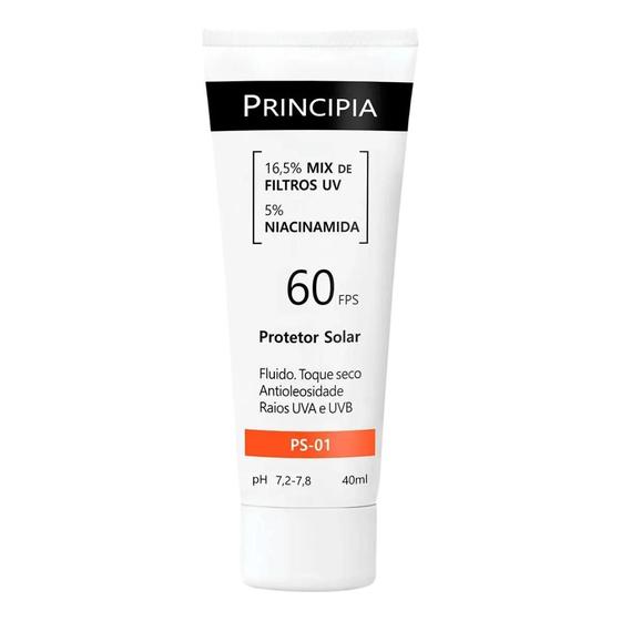 Protetor Solar PS-01 FPS60 40ml Principia - Principia Skin Imagem de Protetor Solar PS-01 FPS60 40ml Principia