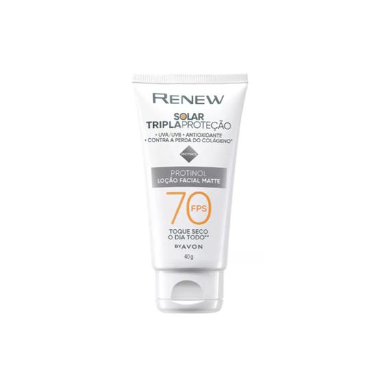Imagem de Protetor Solar Renew Avon FPS70 com Protinol toque seco 40g