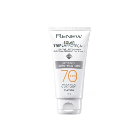 Imagem de Protetor Solar Renew Avon FPS70 com Protinol toque seco 40g