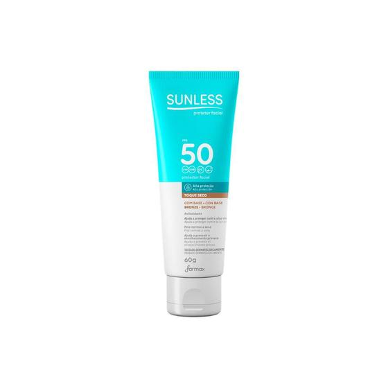 Imagem de Protetor Solar Sunless Facial F50 Com Base Bronze 60g