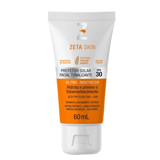 Imagem de Protetor Solar Zeta Skin Facial Tonalizante FPS30 60ml