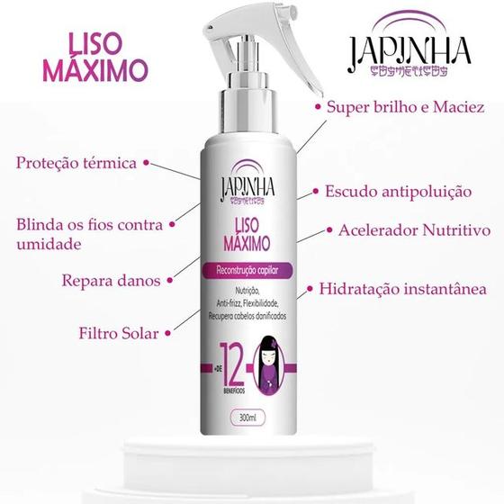 Imagem de Protetor Térmico Japinha Extra Liso Máximo 300 ml Fluido