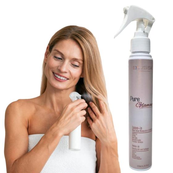 Imagem de Protetor Térmico Spray Fluído Reconstrutor Reparação e Brilho Aos Fios 120ml Pure Glamour Blissé