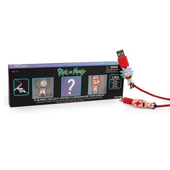 Imagem de Protetores de Cabo Rick & Morty K-Blings - Kit com 3 Unidades