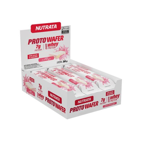 Imagem de Proto Wafer Morango Nutrata  Display 12x30g