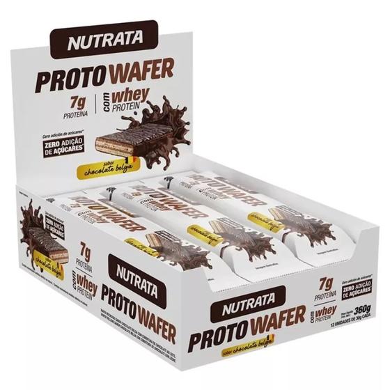 Imagem de Proto Wafer Sabor Chocolate Belga C/ 12 Un 30g - Nutrata