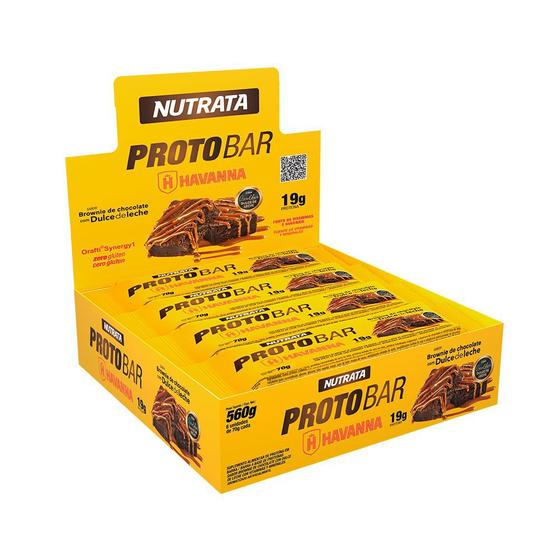 Protobar Havanna Brownie De Chocolate Com Dulce De Leche 8 Barras De 70g Menor preço em Protobar Havanna Brownie De Chocolate Com Dulce De Leche 8 Barras De 70g