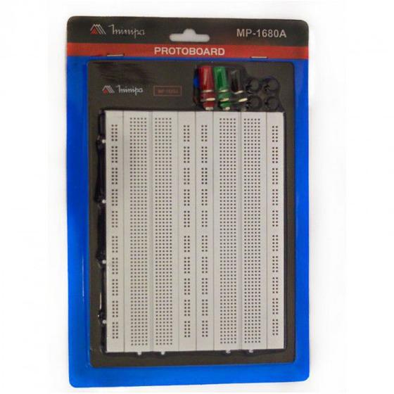 Protoboard 1680 pontos Minipa MP1680A Protoboard Magazine Luiza
