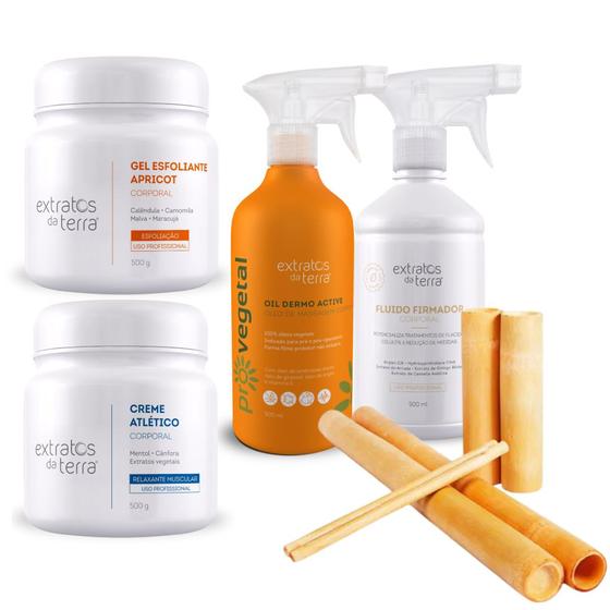 Imagem de Protocolo Massagem Modeladora Kit Bamboo Extratos Da Terra