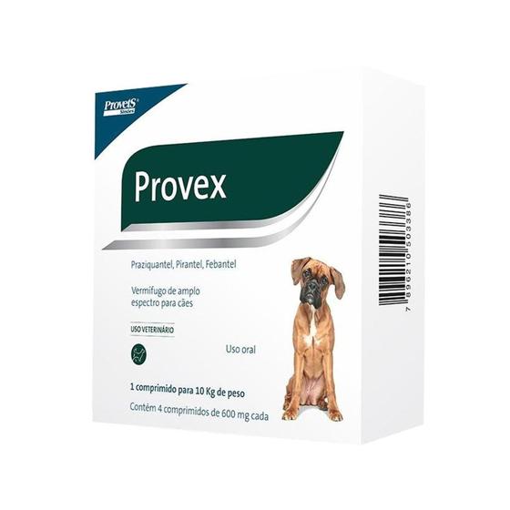 Imagem de Provex Vermífugo 600mg 4 comp. Provets