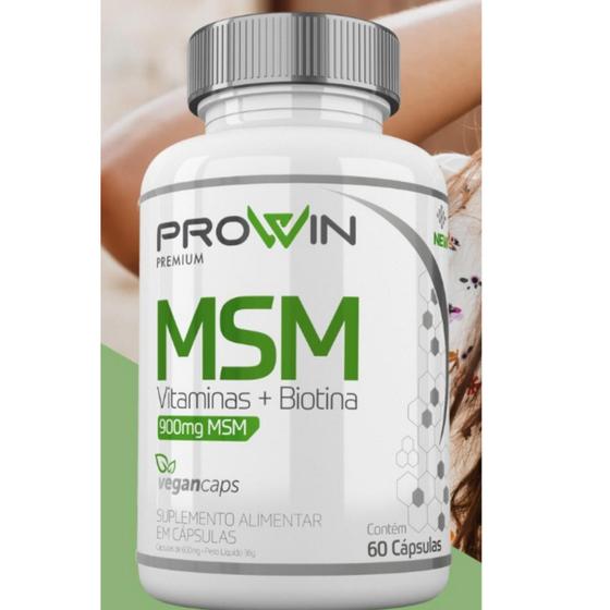 Prowin MSM vitamina + biotina60 Cápsulas Vitaminas AZ Magazine Luiza