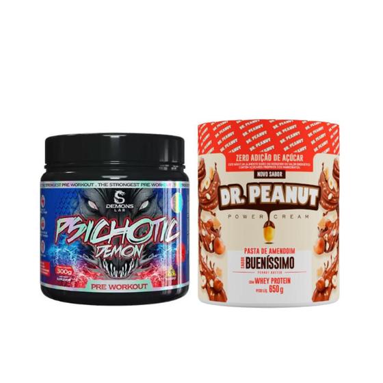 Psichotic Demon 300 gr + Dr Peanut Bueníssimo 650 gr - Pré Treino ...