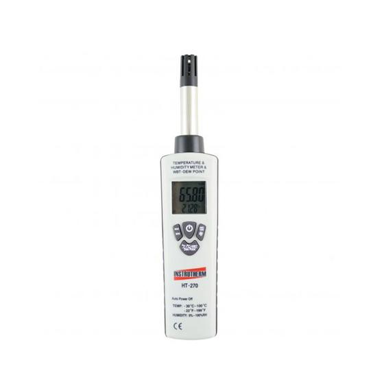 Imagem de Psicrômetro Digital Termo Higrômetro Umidade Ponto Orvalho Ht-270 Portátil Estojo Instrutherm