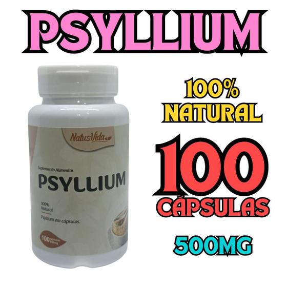 Imagem de Psyllium 500mg Digestão Saudável 100 Caps NatusVida