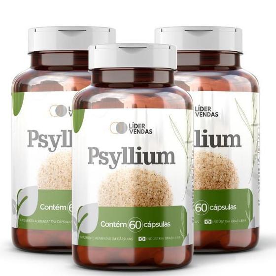 Imagem de Psyllium - 60 Cáps Kit Com 3 Potes