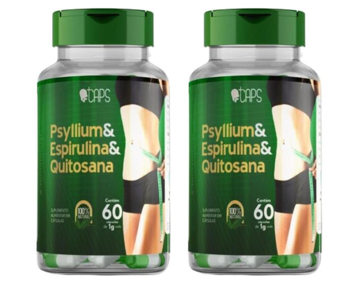 Imagem de PSYLLIUM & ESPIRULINA & QUITOSANA - 1g (60 Cápsulas) +CAPS