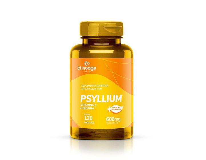 Imagem de Psyllium+vit.c+biotina-600Mg 120Cps Clinoage-Fibras-Sacies