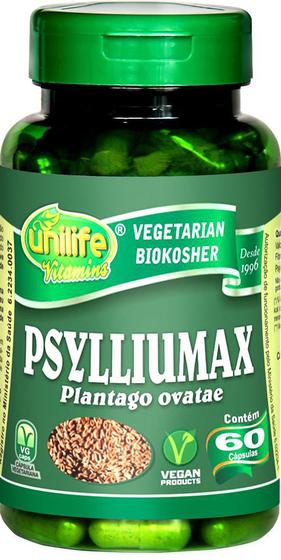 Imagem de Psylliumax Plantago Ovatae Unilife 60 cápsulas de 550mg