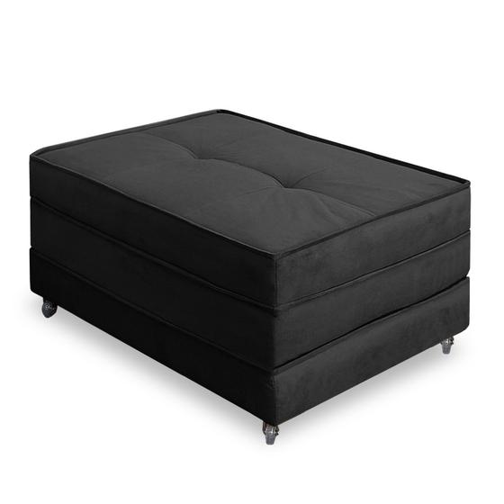 Pufe Cama Solteiro Dobrável Com Rodízios Due Decor Menor preço em Pufe Cama Solteiro Dobrável Com Rodízios Due Decor