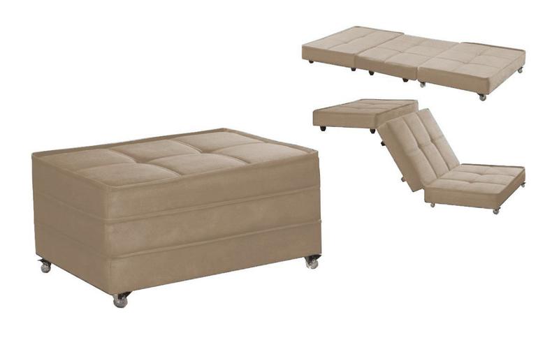 Pufe Cama Solteiro Dobrável Com Rodízios Zari Decor Menor preço em Pufe Cama Solteiro Dobrável Com Rodízios Zari Decor