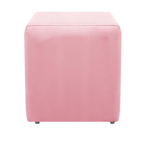 Imagem de Puff Banqueta Decorativo Dado Suede Rosa Bebê - KDAcanto Móveis