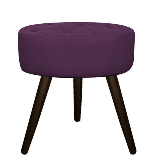 Imagem de Puff Banqueta Nanda Palito Tabaco Suede Roxo - KDAcanto Móveis