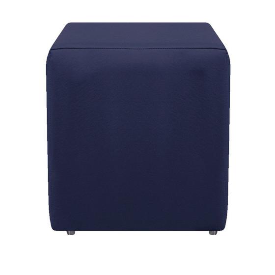 Imagem de Puff Banqueta Quadrado Dado Decorativo Sala de Estar Quarto Recepção Suede Azul Marinho - KDAcanto Móveis