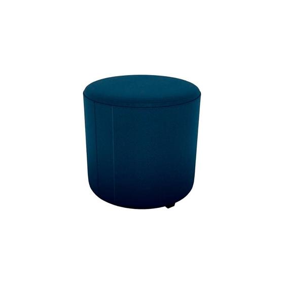 Imagem de Puff Banqueta Redondo Copenhage Azul Matrix