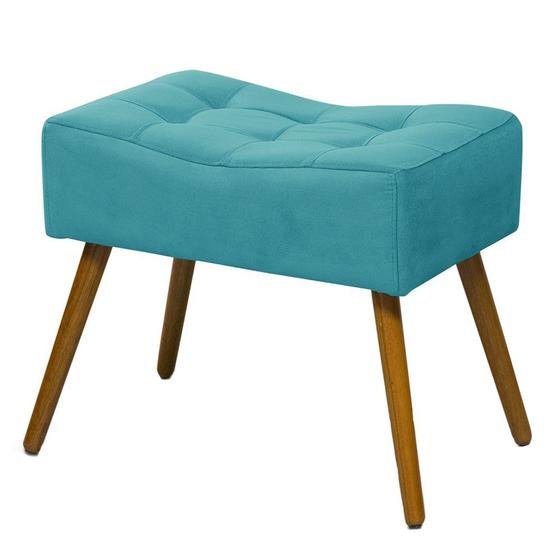 Imagem de Puff Banqueta Retangular Liso Azul Turquesa - SA Móveis