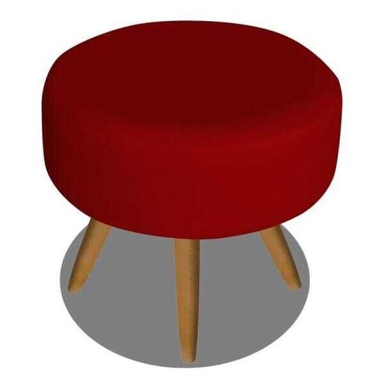 Imagem de Puff Banqueta Sofia Decorativo Sala de Estar Quarto Recepção material sintético Vermelho - KDAcanto Móveis