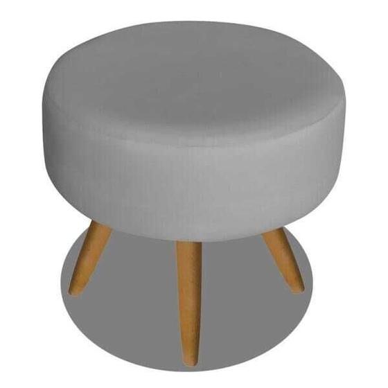 Imagem de Puff Banqueta Sofia Decorativo Sala de Estar Recepção Quarto Suede Cinza